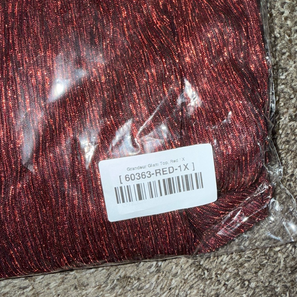 Red Metallic Top - Picture 3 of 9